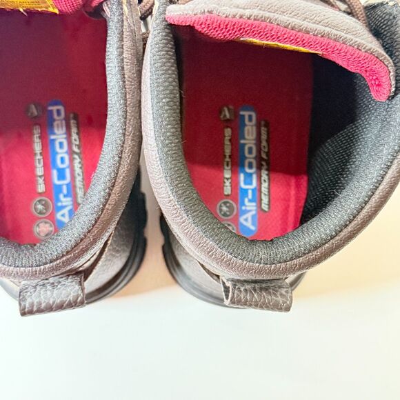 Skecher's Men's Steel Toe EH Work Boots Brown Leather Size 8 Safety - Picture 10 of 16